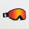 Women Volcom Accessories | Attunga Goggle - Matte Black/Chrome+Bl Red