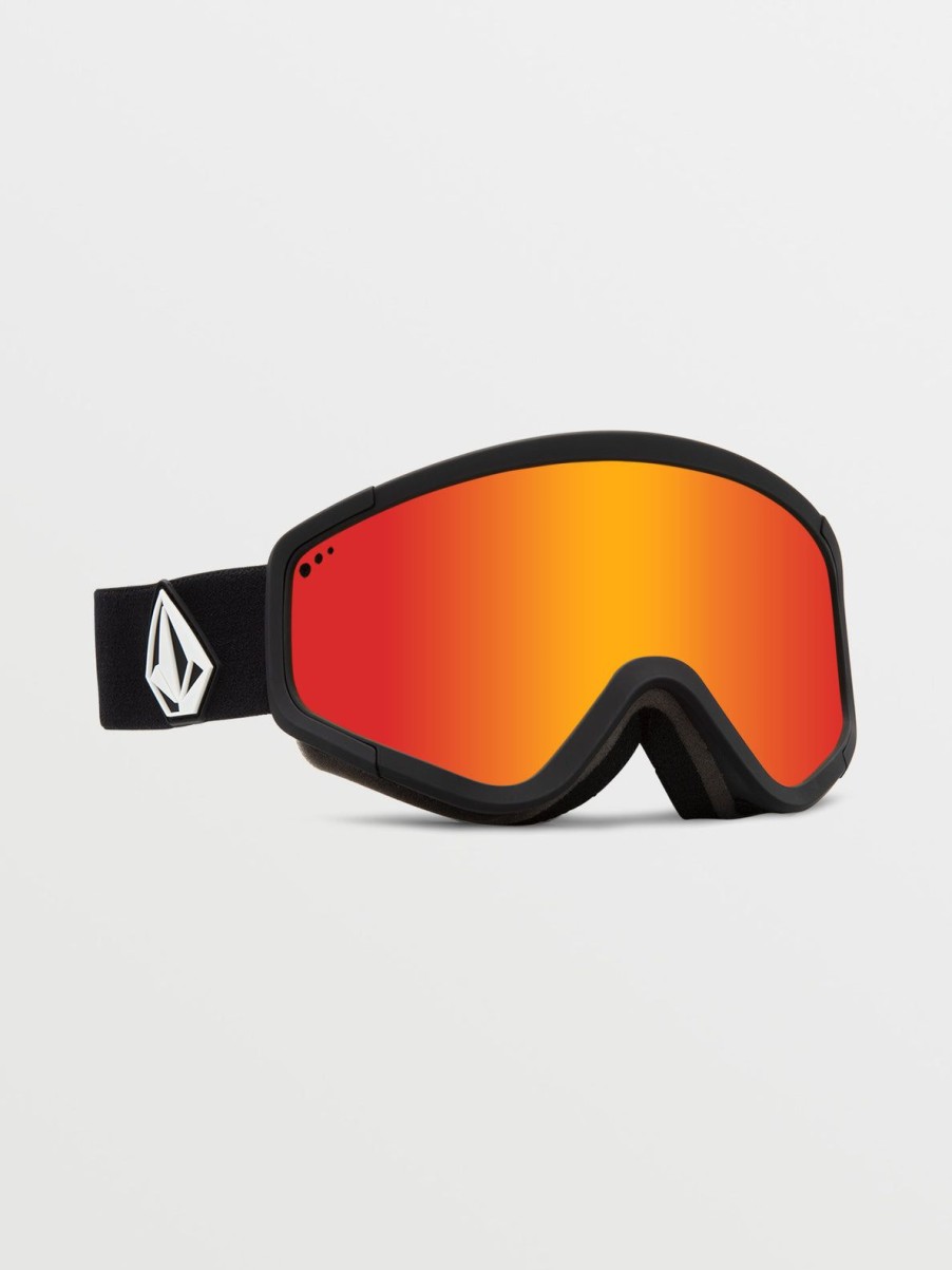 Women Volcom Accessories | Attunga Goggle - Matte Black/Chrome+Bl Red