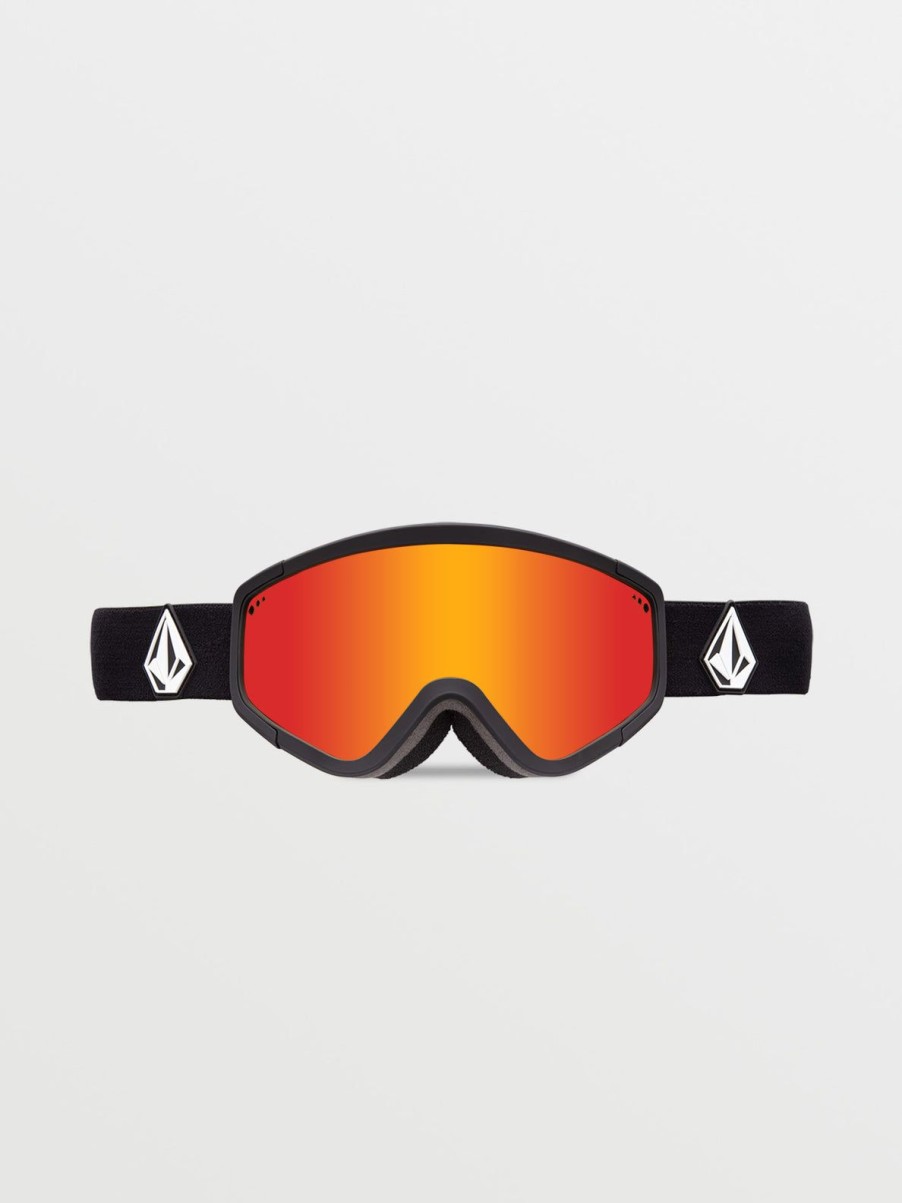 Women Volcom Accessories | Attunga Goggle - Matte Black/Chrome+Bl Red