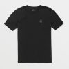 Men Volcom Tops & Tees | Stone Tech Short Sleeve Tee Black