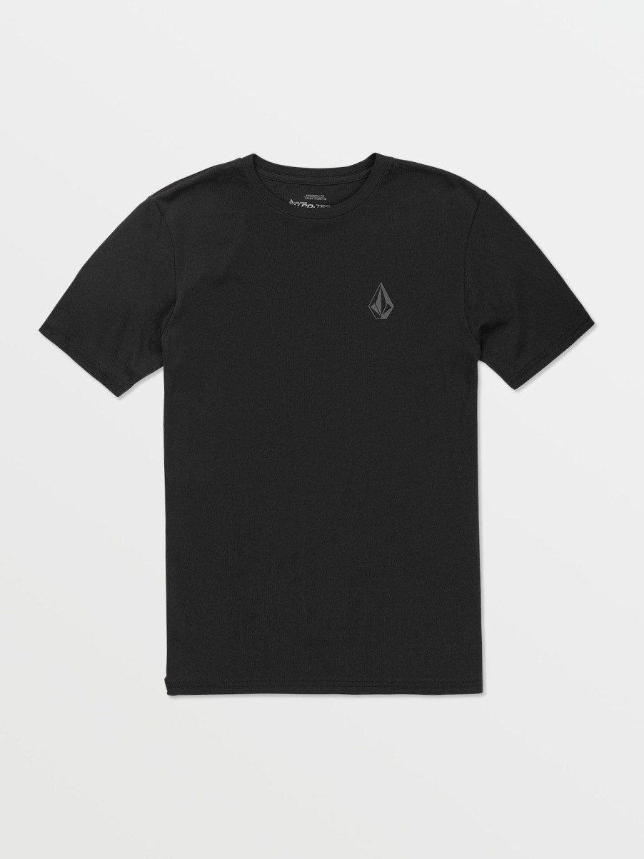 Men Volcom Tops & Tees | Stone Tech Short Sleeve Tee Black