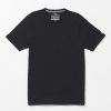 Men Volcom Hiking | Solid Short Sleeve Tee Black