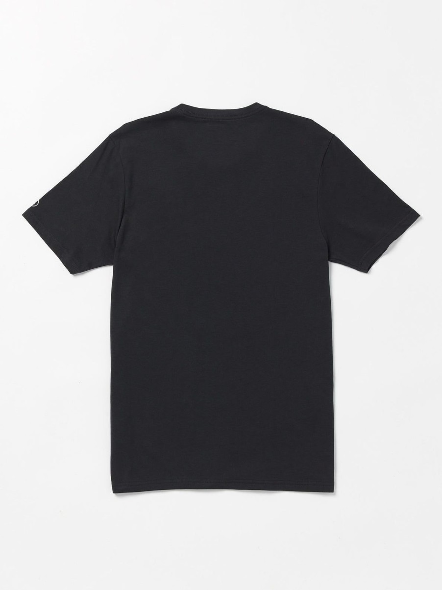 Men Volcom Hiking | Solid Short Sleeve Tee Black