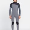 Kids Volcom Wetsuits | Big Boys Modulator 3/2Mm Chest Zip Long Sleeve Fullsuit Charcoal