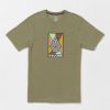 Men Volcom T-Shirts & Tanks | Mosiac Short Sleeve Tee Thyme Green Heather