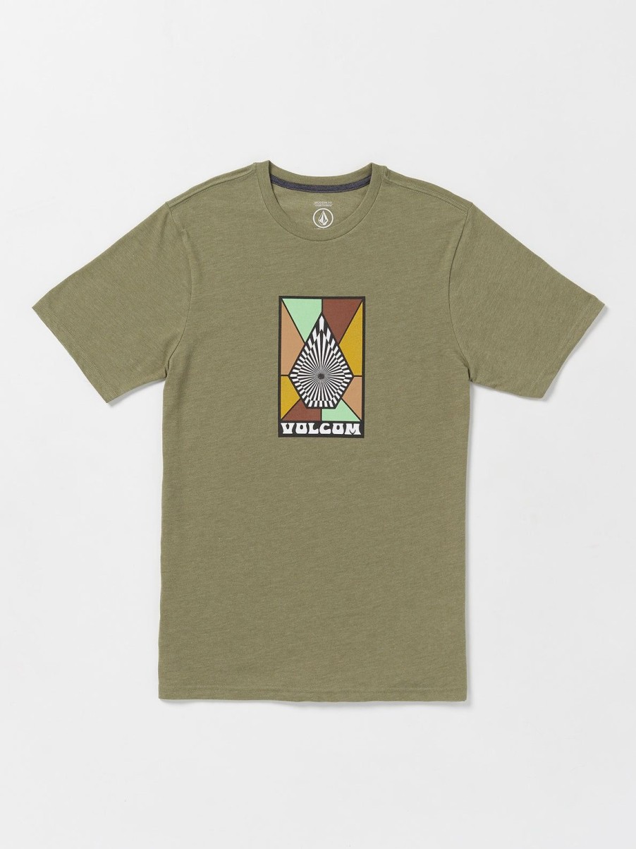 Men Volcom T-Shirts & Tanks | Mosiac Short Sleeve Tee Thyme Green Heather