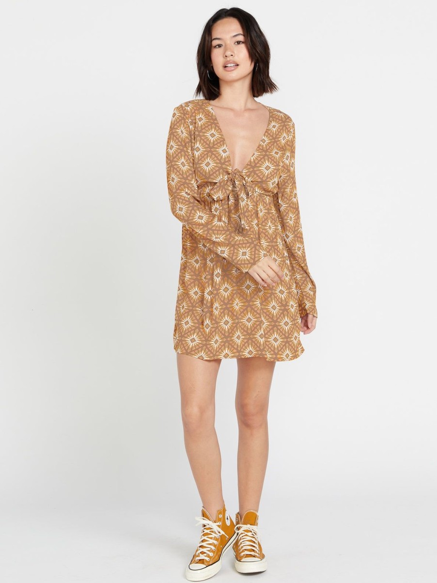 Women Volcom Dresses | Star Dreamer Dress Bronze