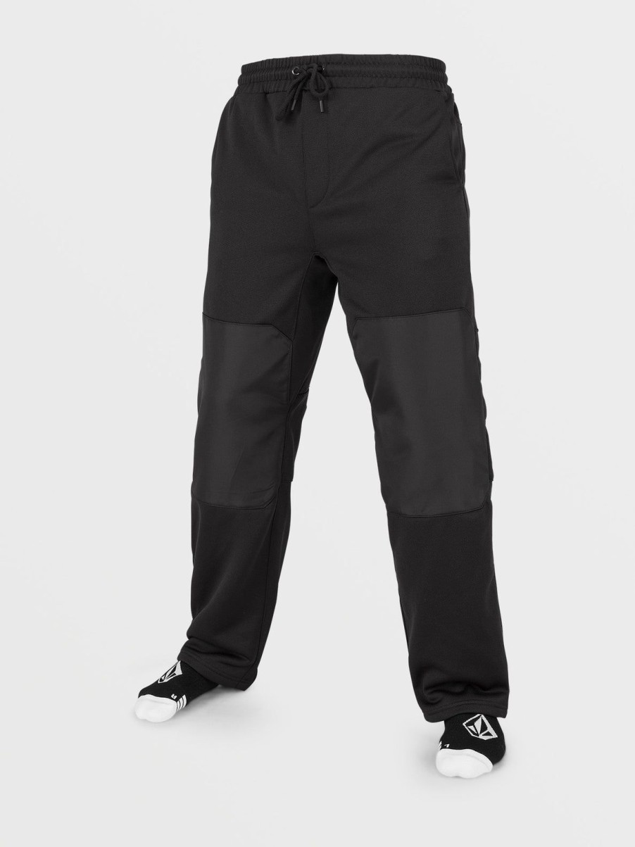 Men Volcom Layering | Mens Tech Fleece Pants Black