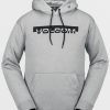 Men Volcom Layering | Mens Core Hydro Fleece Hoodie Heather Grey