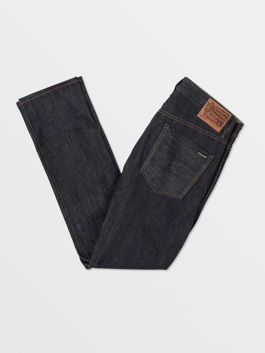 Men Volcom Jeans | Vorta Slim Fit Jeans Rinse