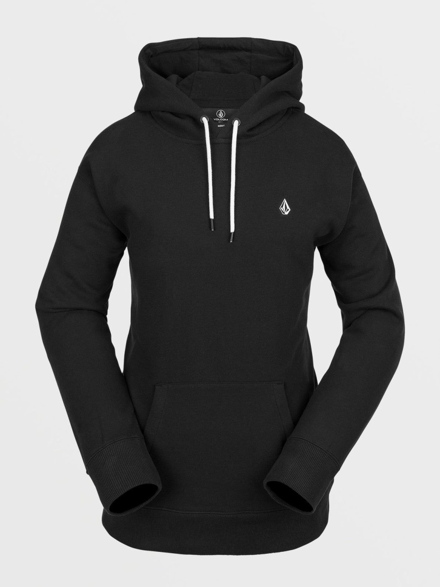 Women Volcom Hoodies & Sweatshirts | Womens Costus Pullover Fleece Black