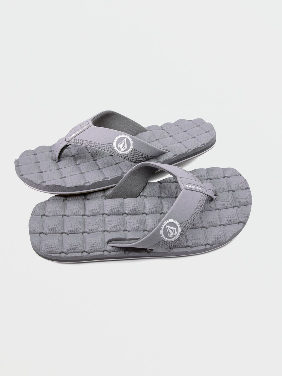 Men Volcom Sandals | Recliner Sandals Light Grey