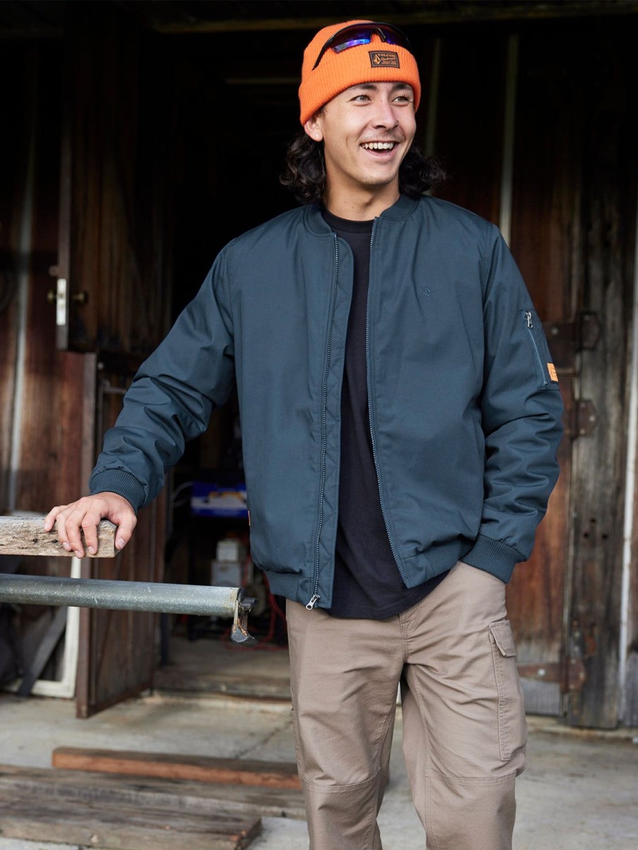 Men Volcom Jackets | Volcom Workwear Jacket Navy