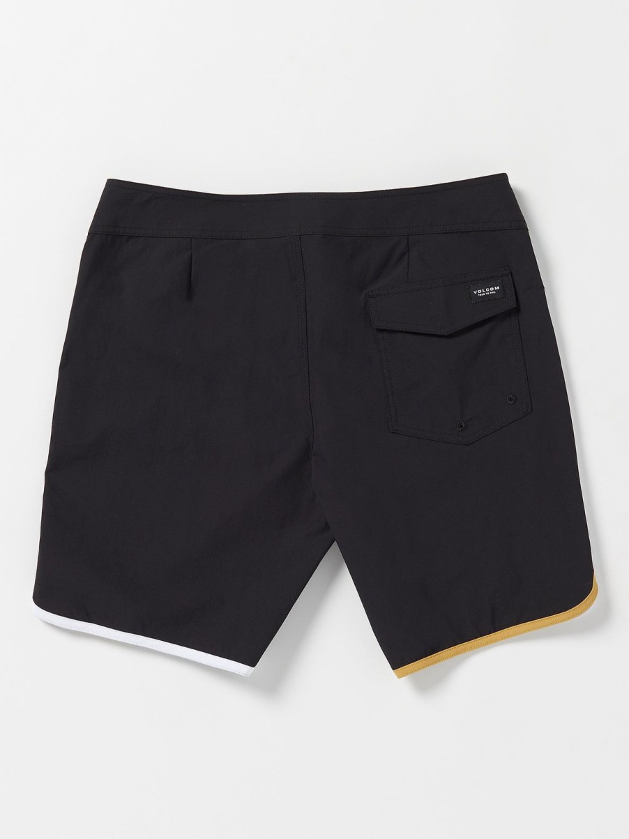 Men Volcom Boardshorts & Trunks | Lido Liberators Scallop Boardshorts Black