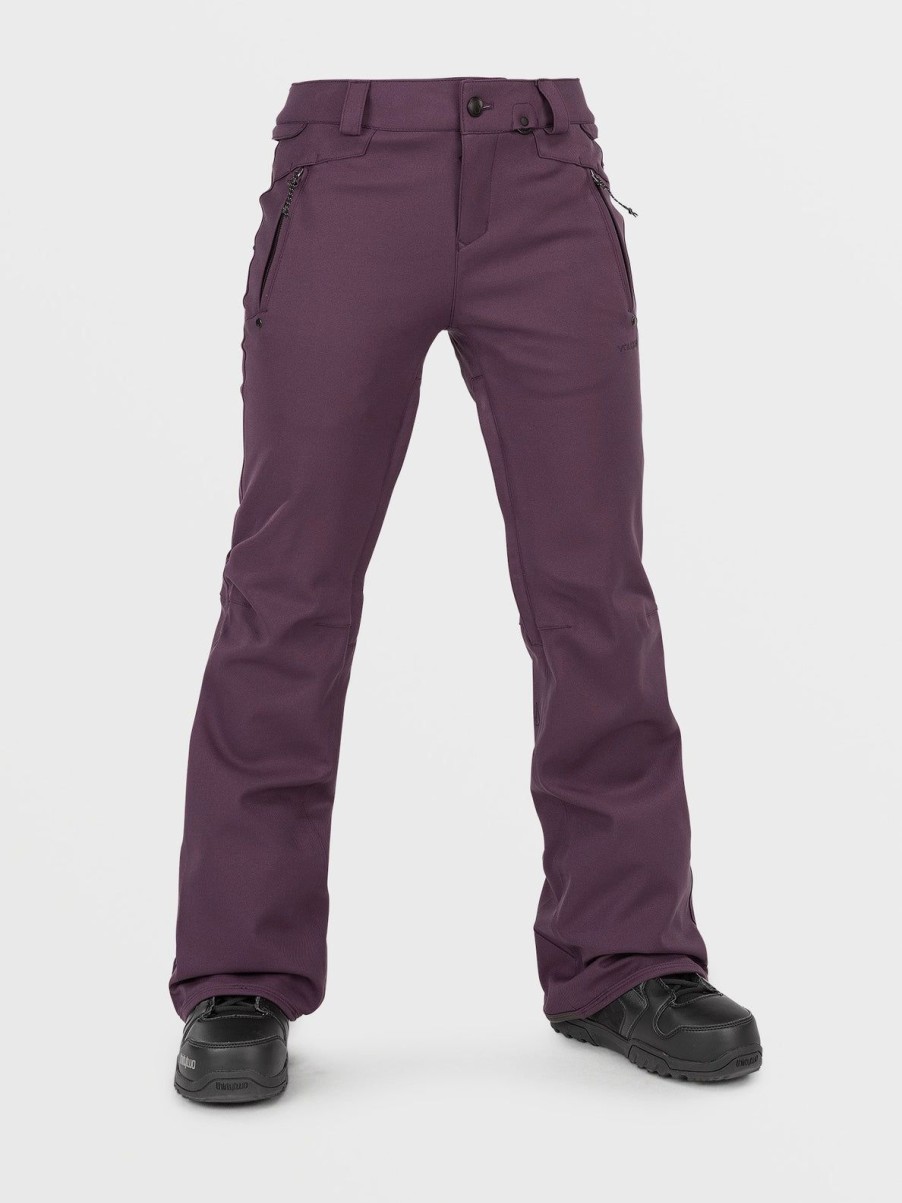 Women Volcom Pants | Womens Species Stretch Pants Blackberry