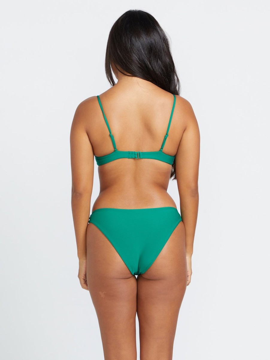 Women Volcom Bikinis | Simply Seamless U-Wire Bikini Top Emerald Green