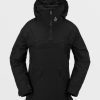 Women Volcom Jackets | Womens Fern Insulated Gore Pullover Black