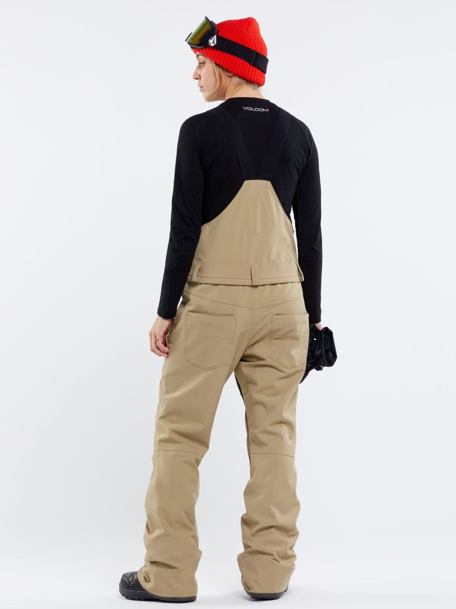 Women Volcom Pants | Womens Swift Bib Overalls Dark Khaki