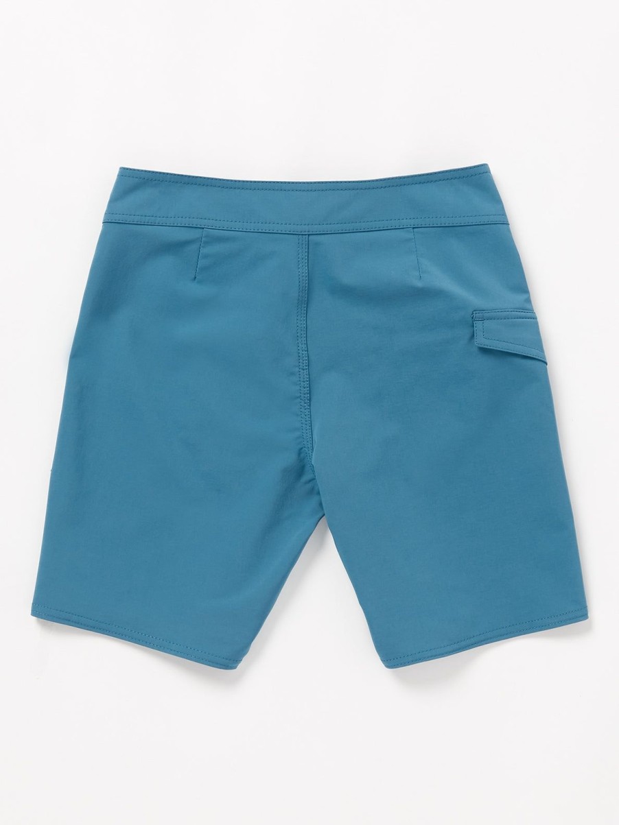 Kids Volcom Boardshorts & Trunks | Big Boys Lido Solid Mod-Tech Boardshorts Aged Indigo