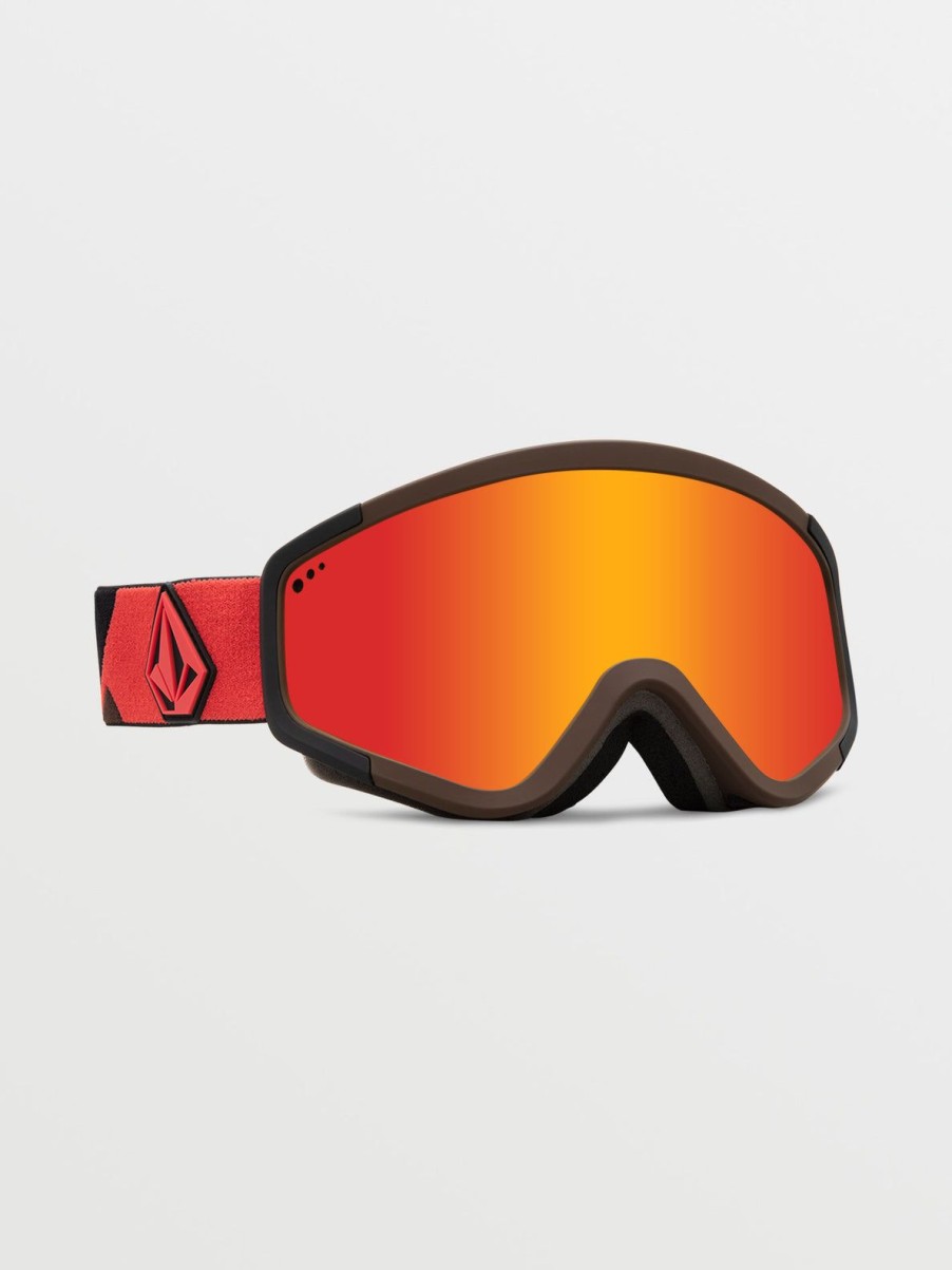 Women Volcom Accessories | Attunga Goggle - Orange/Brown/Chrome+Bl Red