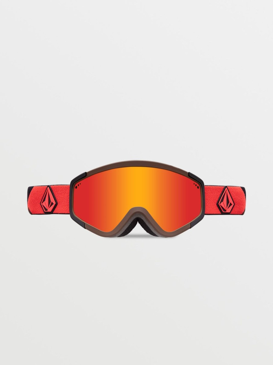 Women Volcom Accessories | Attunga Goggle - Orange/Brown/Chrome+Bl Red