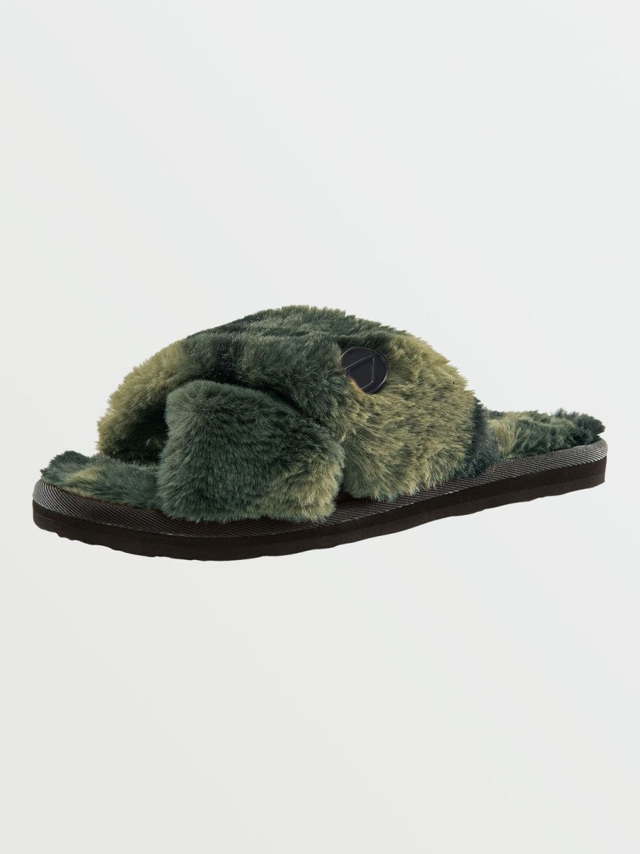 Women Volcom Slippers | Lived In Lounge Slippers Camouflage