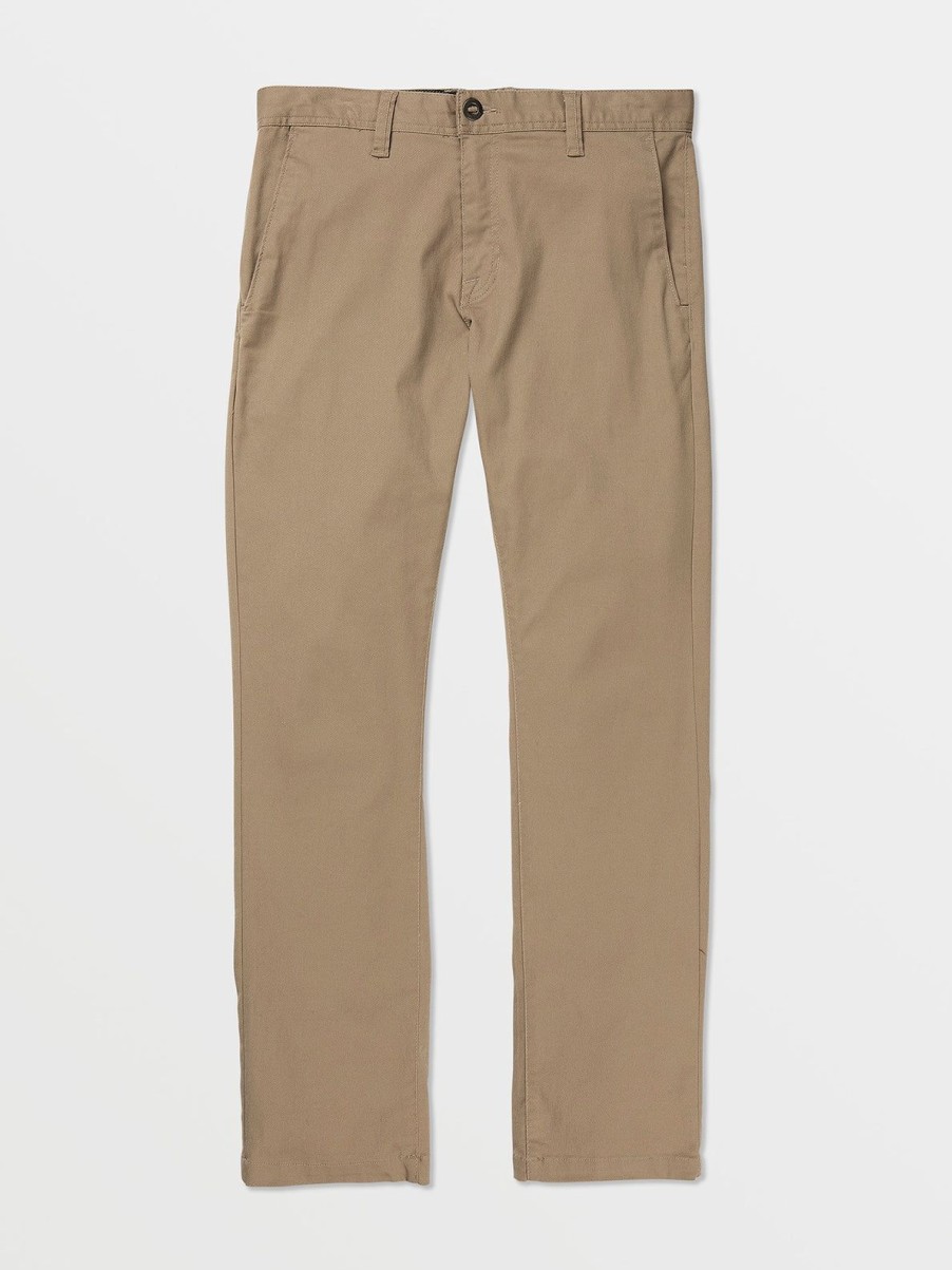 Men Volcom Golf | Frickin Modern Stretch Chino Pants Khaki