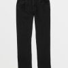 Men Volcom Jeans | Solver Modern Fit Jeans Black Out