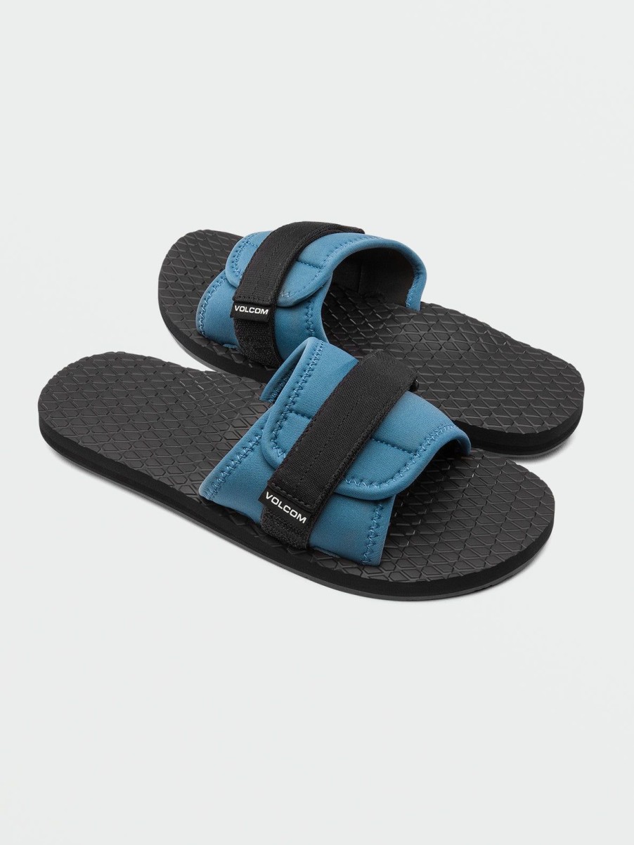 Men Volcom Sandals | Eco Recliner Slide Sandals Navy