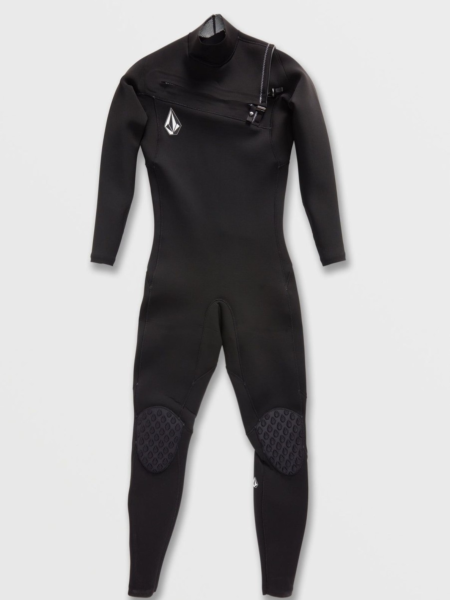 Men Volcom Wetsuits | Mens Modulator 3/2Mm Chest Zip Fullsuit Black