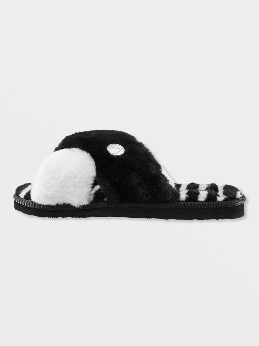 Women Volcom Slippers | Lived In Lounge Slippers Black White