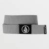 Men Volcom Belts & Wallets | Circle Web Belt Heather Grey