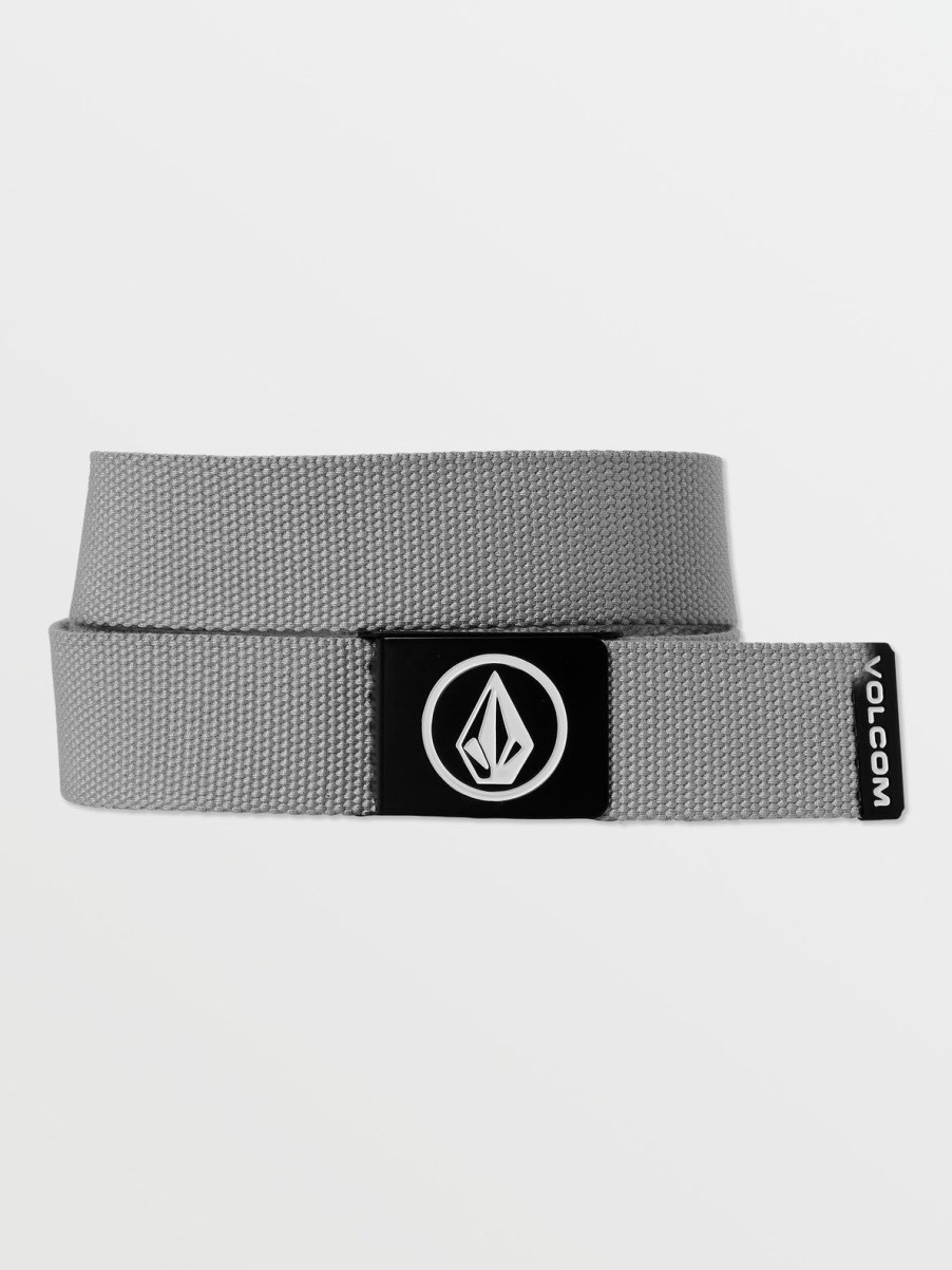 Men Volcom Belts & Wallets | Circle Web Belt Heather Grey