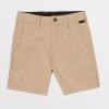 Boys Volcom Shorts | Little Boys Frickin Cross Shred Static Shorts Dark Khaki