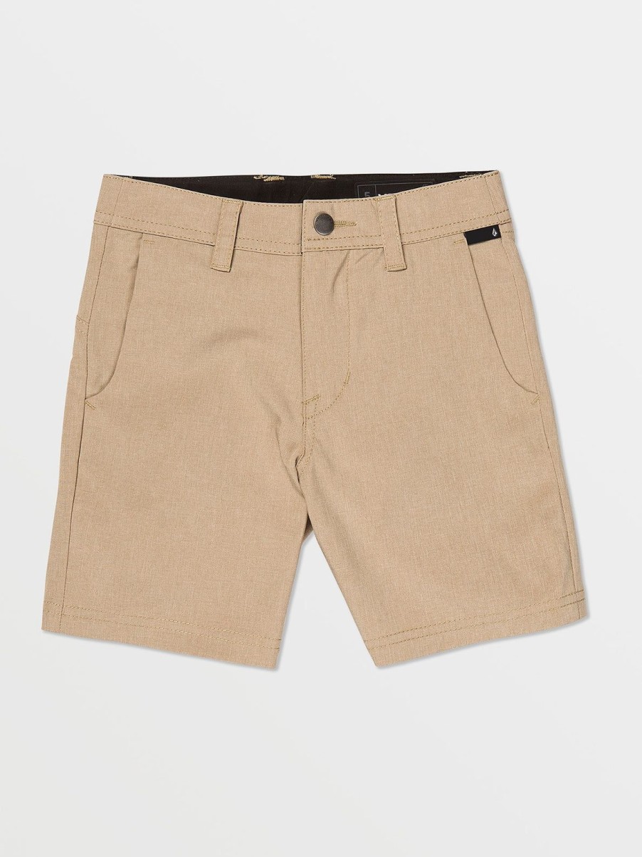 Boys Volcom Shorts | Little Boys Frickin Cross Shred Static Shorts Dark Khaki