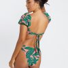 Women Volcom Bikinis | Leaf Ur Life Skimpy Bikini Bottom Emerald Green