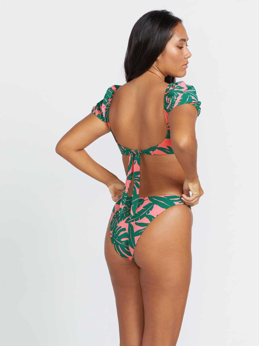 Women Volcom Bikinis | Leaf Ur Life Skimpy Bikini Bottom Emerald Green