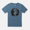 Boys Volcom T-Shirts & Tanks | Little Boys Fill It Up Short Sleeve Tee Stone Blue Heather