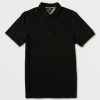 Men Volcom Shirts & Flannels | Wowzer Polo Short Sleeve Shirt Black