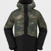 Men Volcom Jackets | Mens Vcolp Jacket Cloudwash Camo