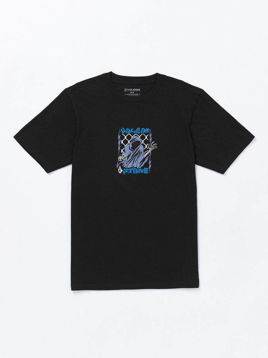 Men Volcom T-Shirts & Tanks | Thundertaker Short Sleeve Tee Black