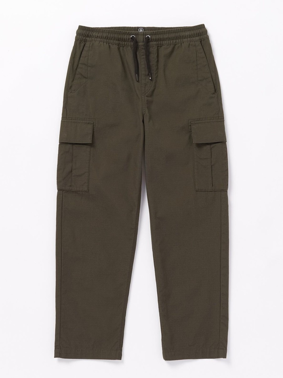 Boys Volcom Pants | Big Boys March Cargo Elastic Waist Pants Wren