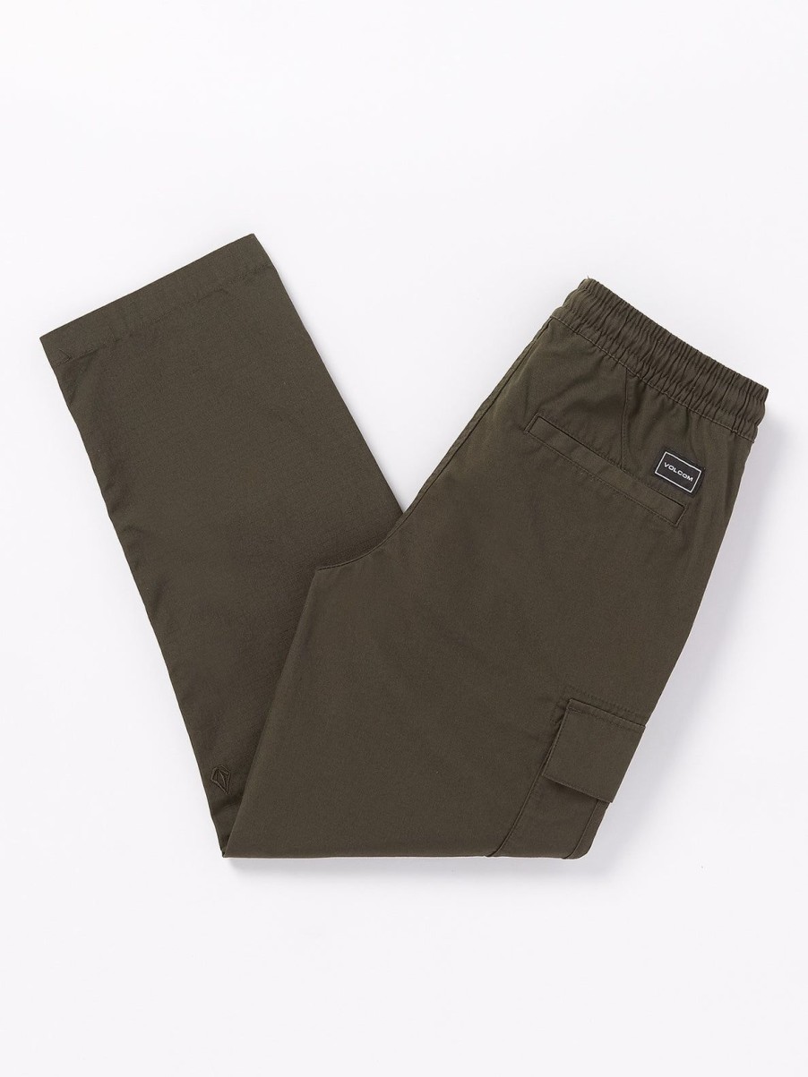 Boys Volcom Pants | Big Boys March Cargo Elastic Waist Pants Wren