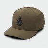 Men Volcom Hats & Beanies | Stone Tech Flexfit Delta Service Green