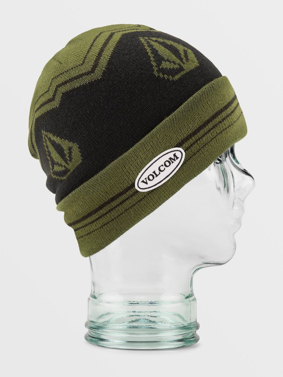 Kids Volcom Beanies | Kids Powder Beanie Military