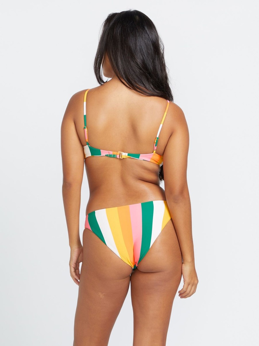 Women Volcom Bikinis | Along Those Lines Crop Top Multi