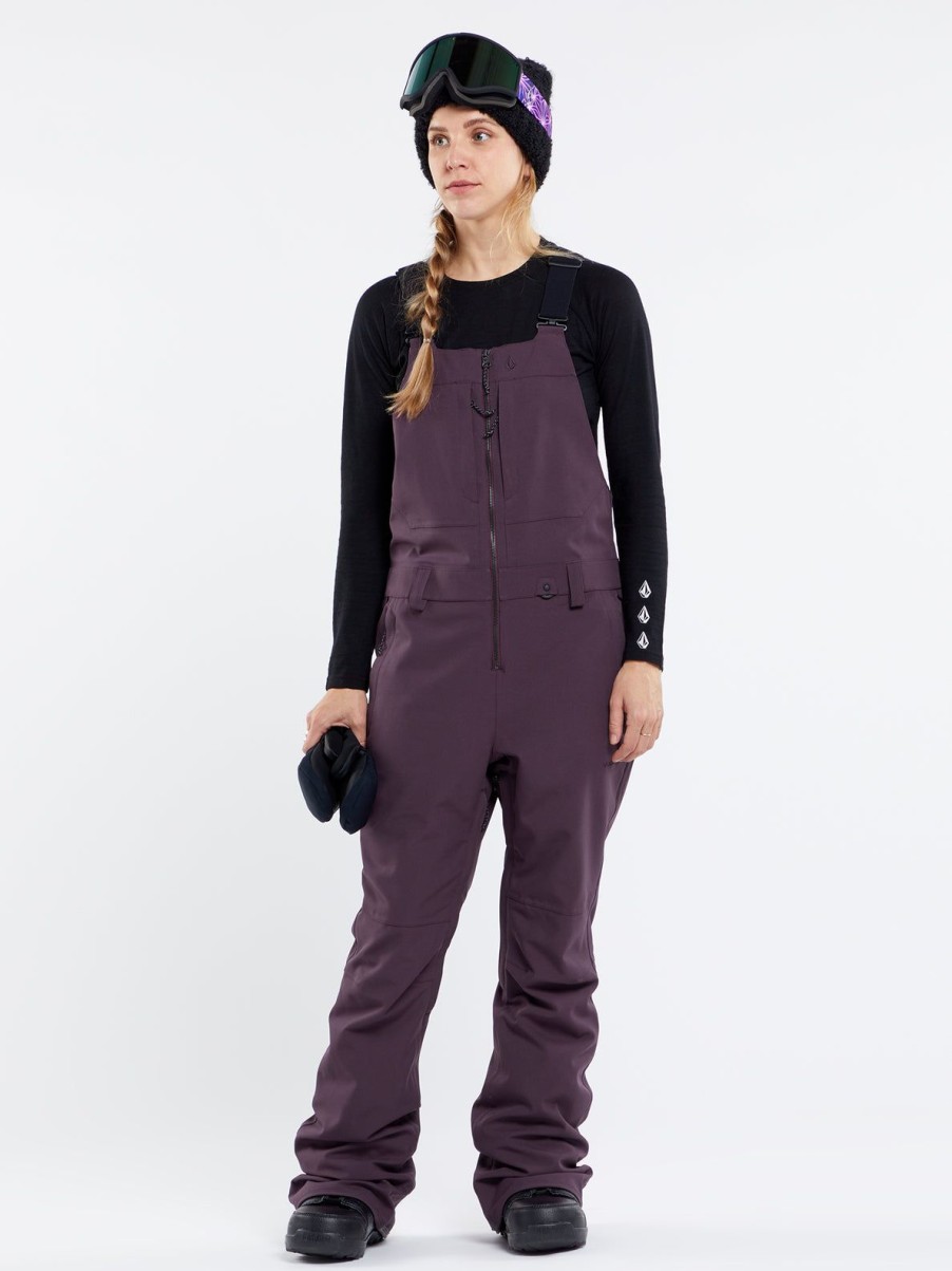 Women Volcom Pants | Womens Swift Bib Overalls Blackberry