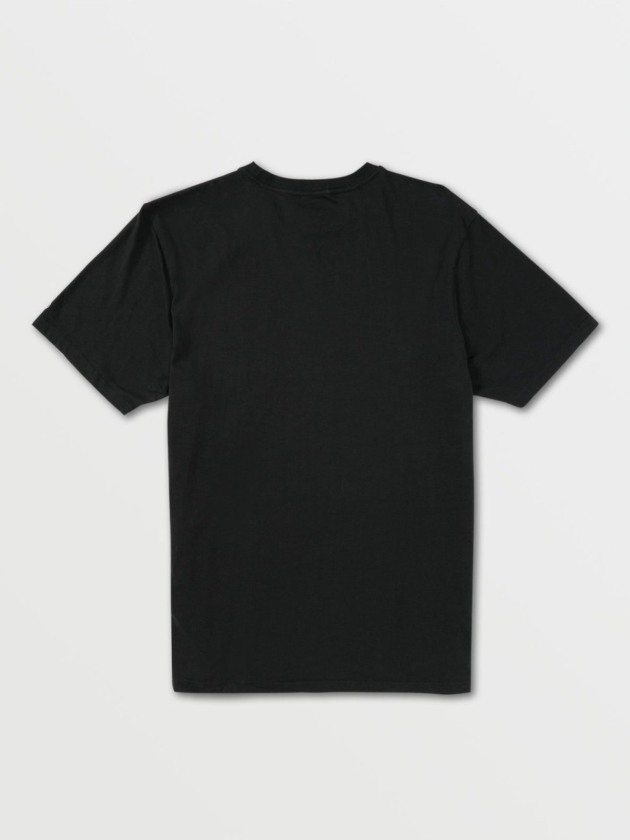 Men Volcom Tops & Tees | Solid Short Sleeve Pocket Tee Black