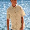 Men Volcom Shirts & Flannels | Barstone Woven Short Sleeve Shirt Grain