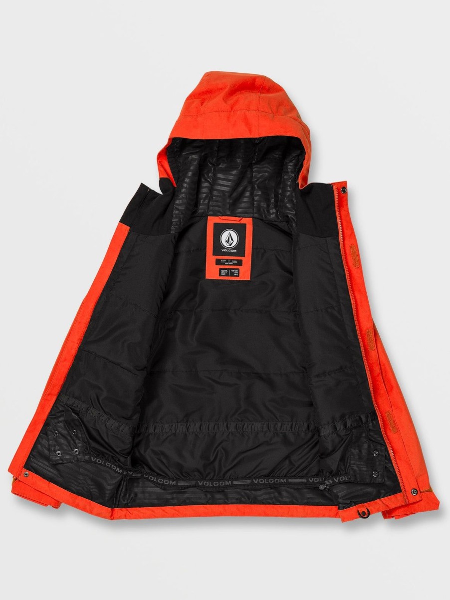 Kids Volcom Jackets | Kids Stone 91 Insulated Jacket Orange Shock